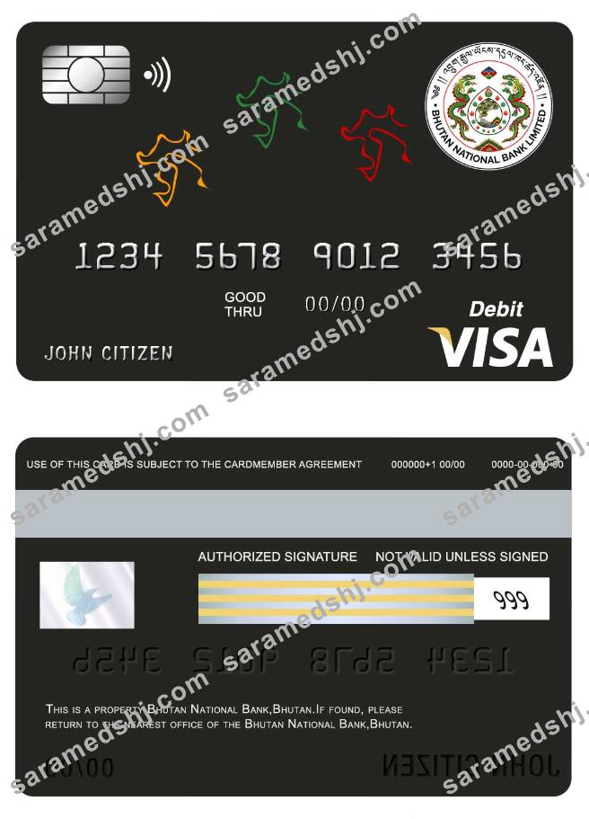 Bhutan National bank visa card